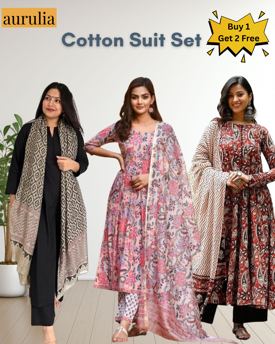 Aurulia Ethnic Set Buy 1 Get 2 Free