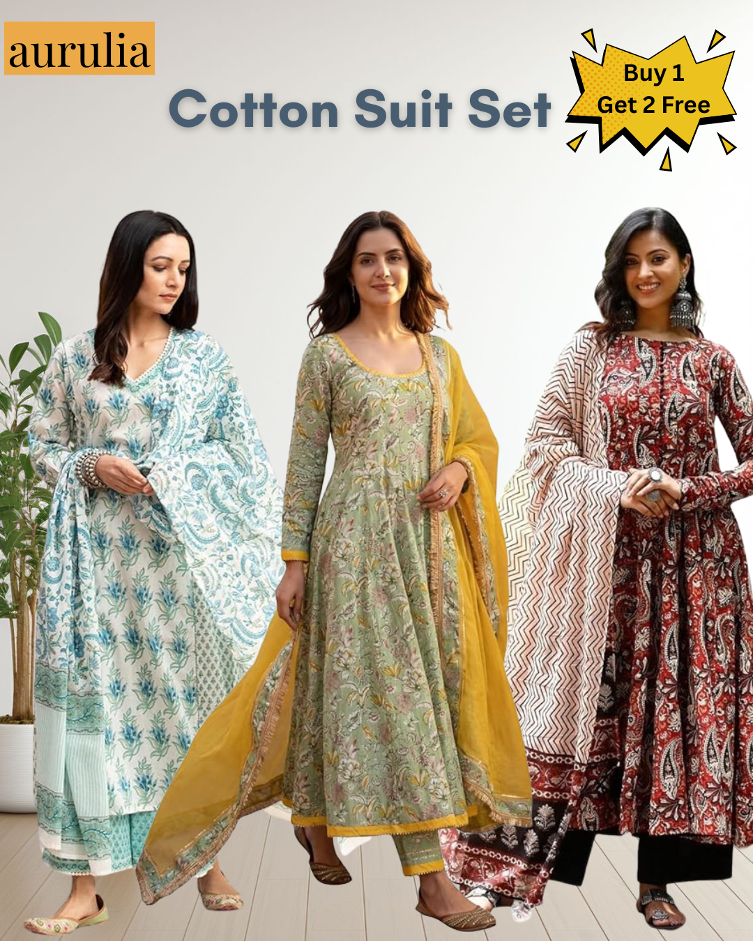 Aurulia Ethnic Set Buy 1 Get 2 Free