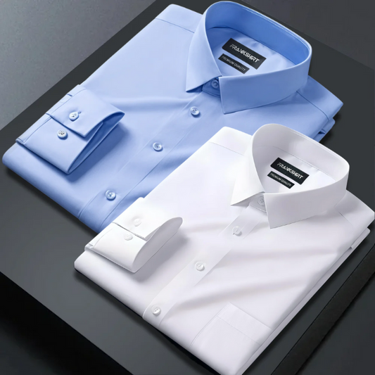 Pack of 2 Premium Cotton Shirt for Man (Sky Blue and White)