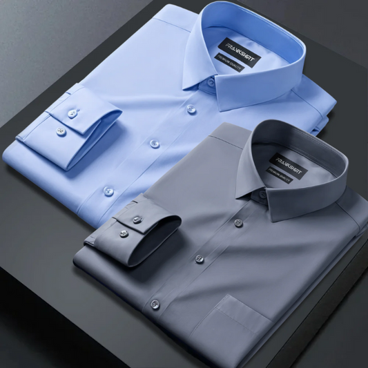 Pack of 2 Premium Cotton Shirt for Man (Sky Blue and Dark Grey)