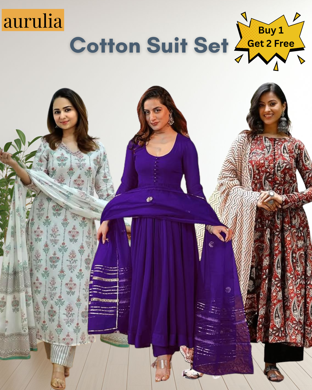 Aurulia Ethnic Set Buy 1 Get 2 Free
